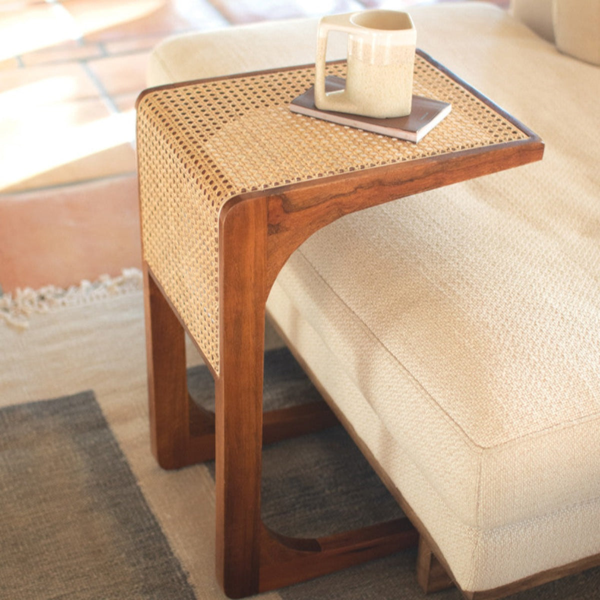 Woven Cane C-Table