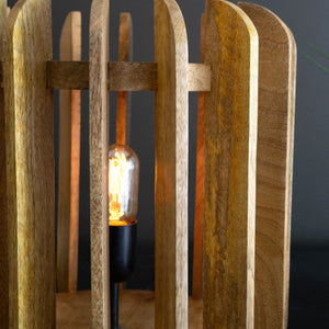 Luminous Timber Slatted Lamp