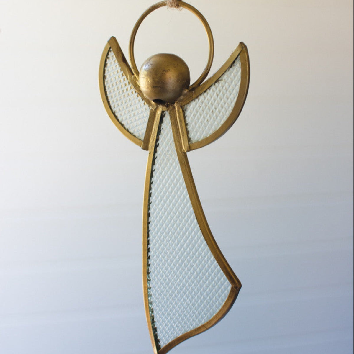 Brass & Glass Angel Ornament