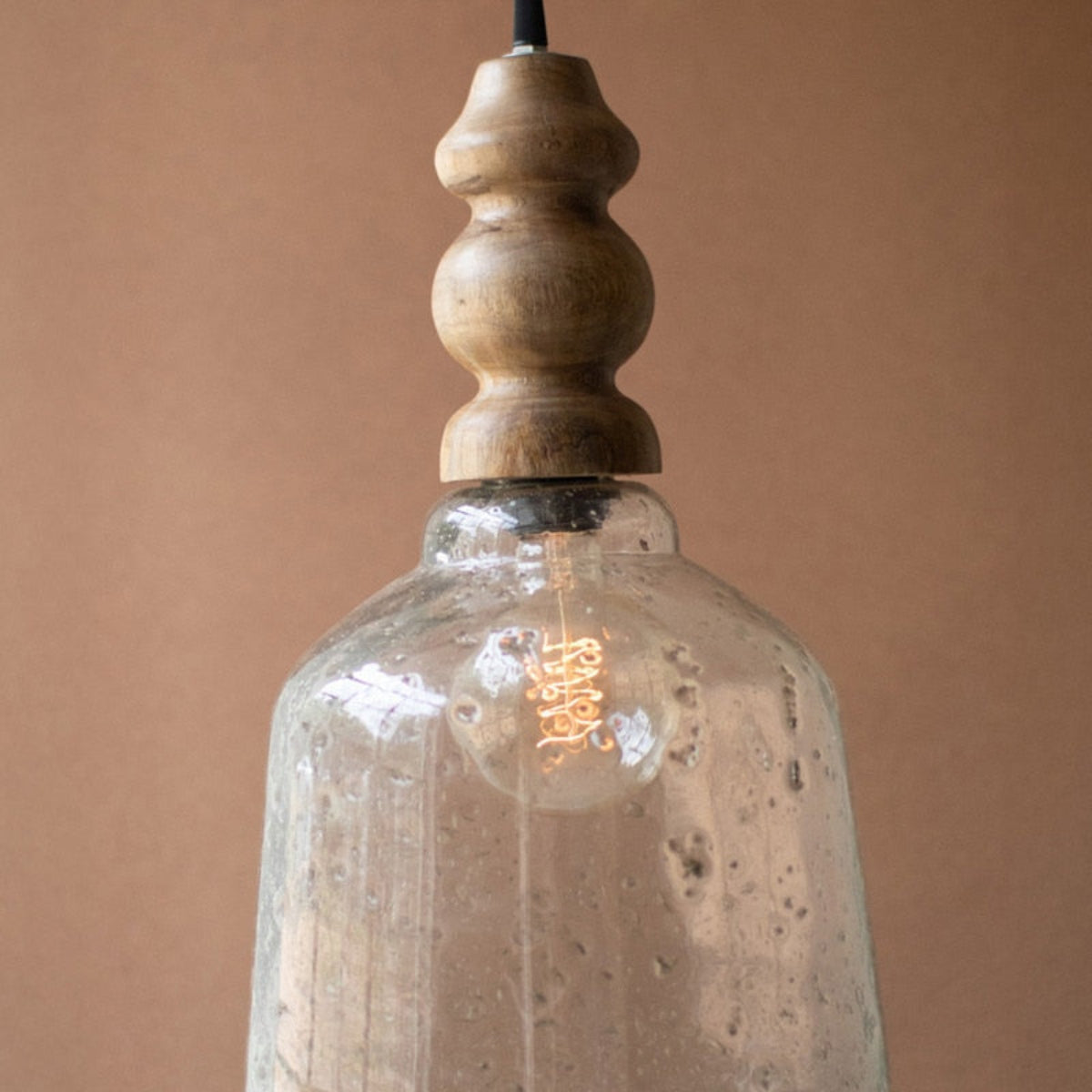 Auro Bay Pebbled Glass Pendant