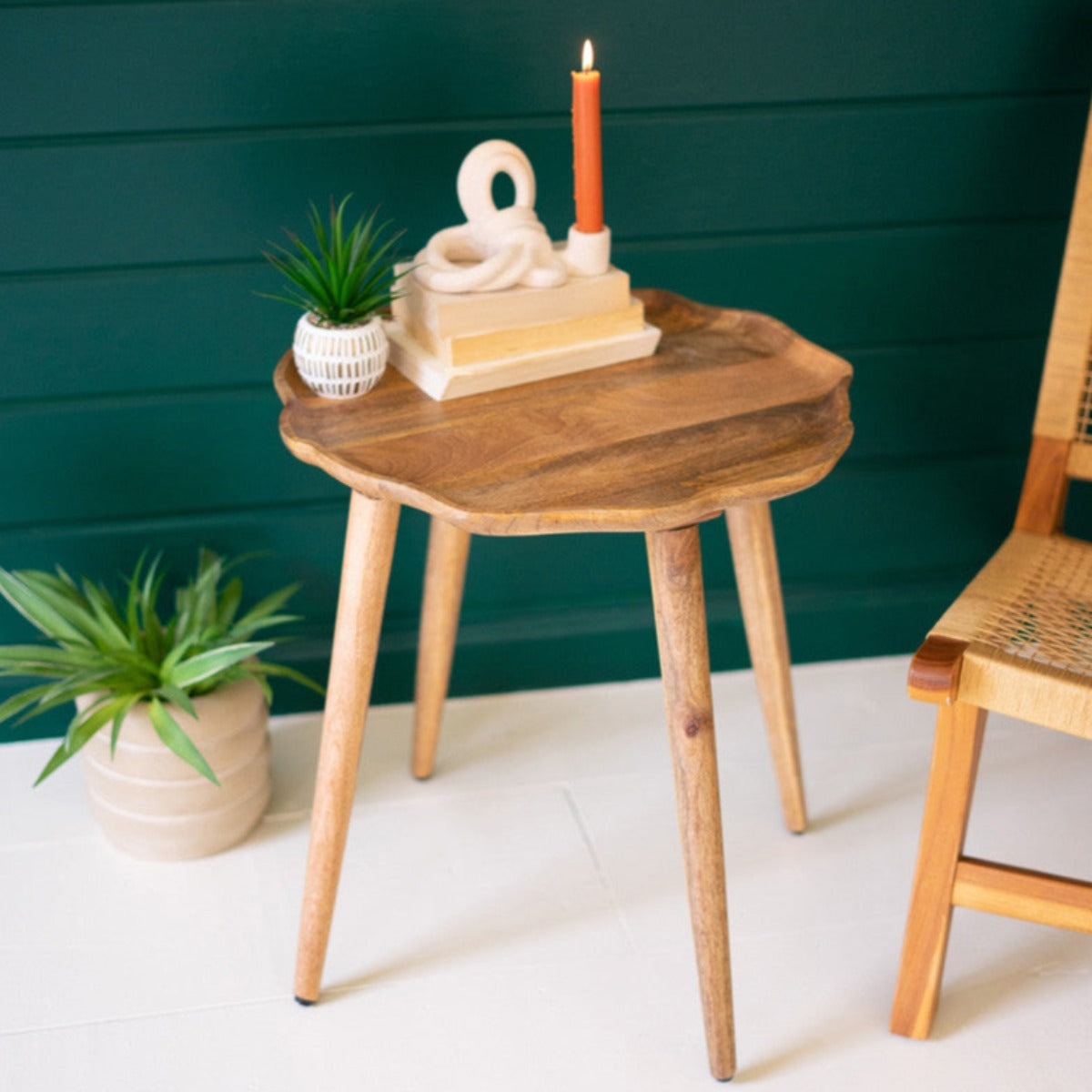 Rustic Chic Wooden Accent Stool