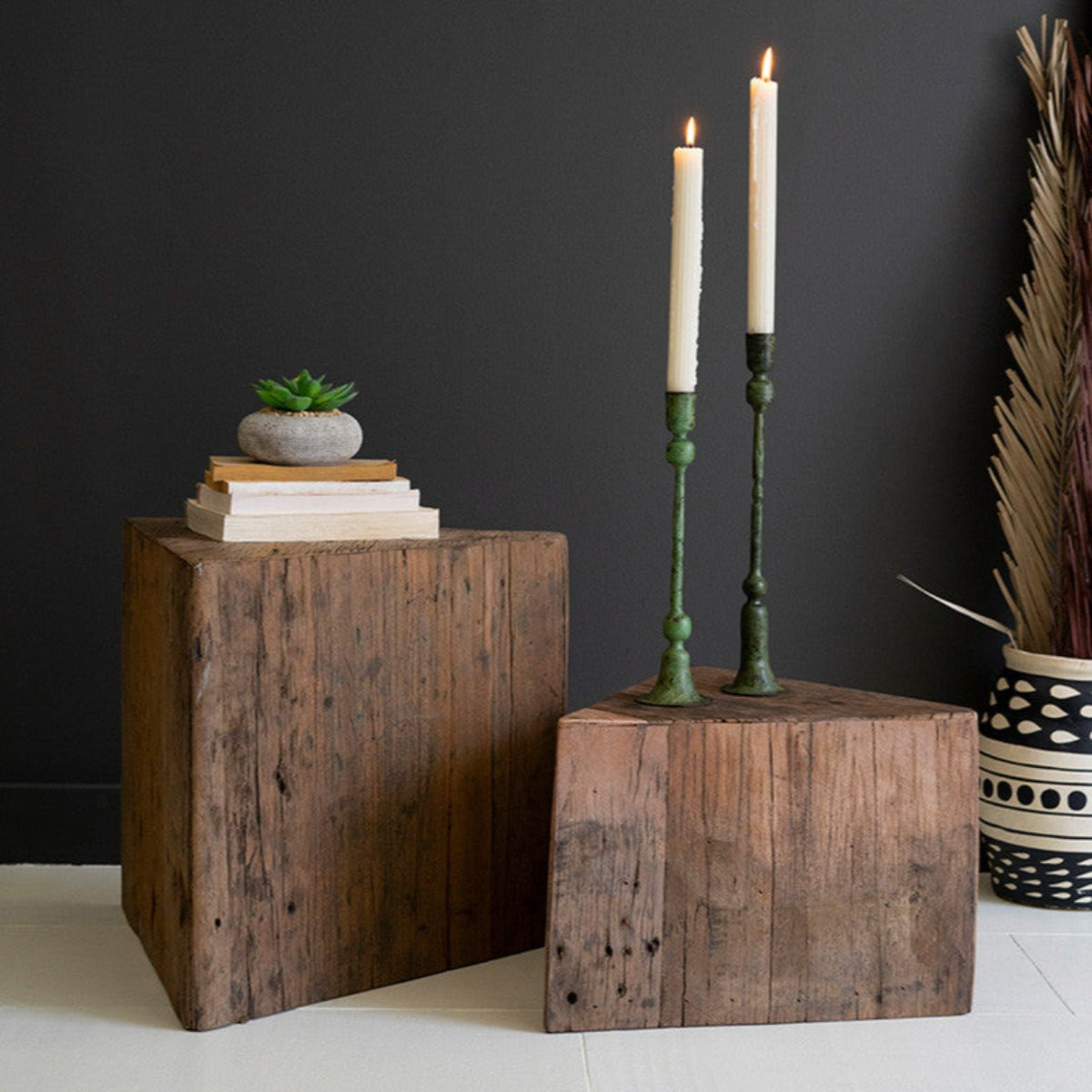 Rustic Timber Triad Tables