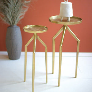 Gilded Duo Aluminum Cocktail Tables