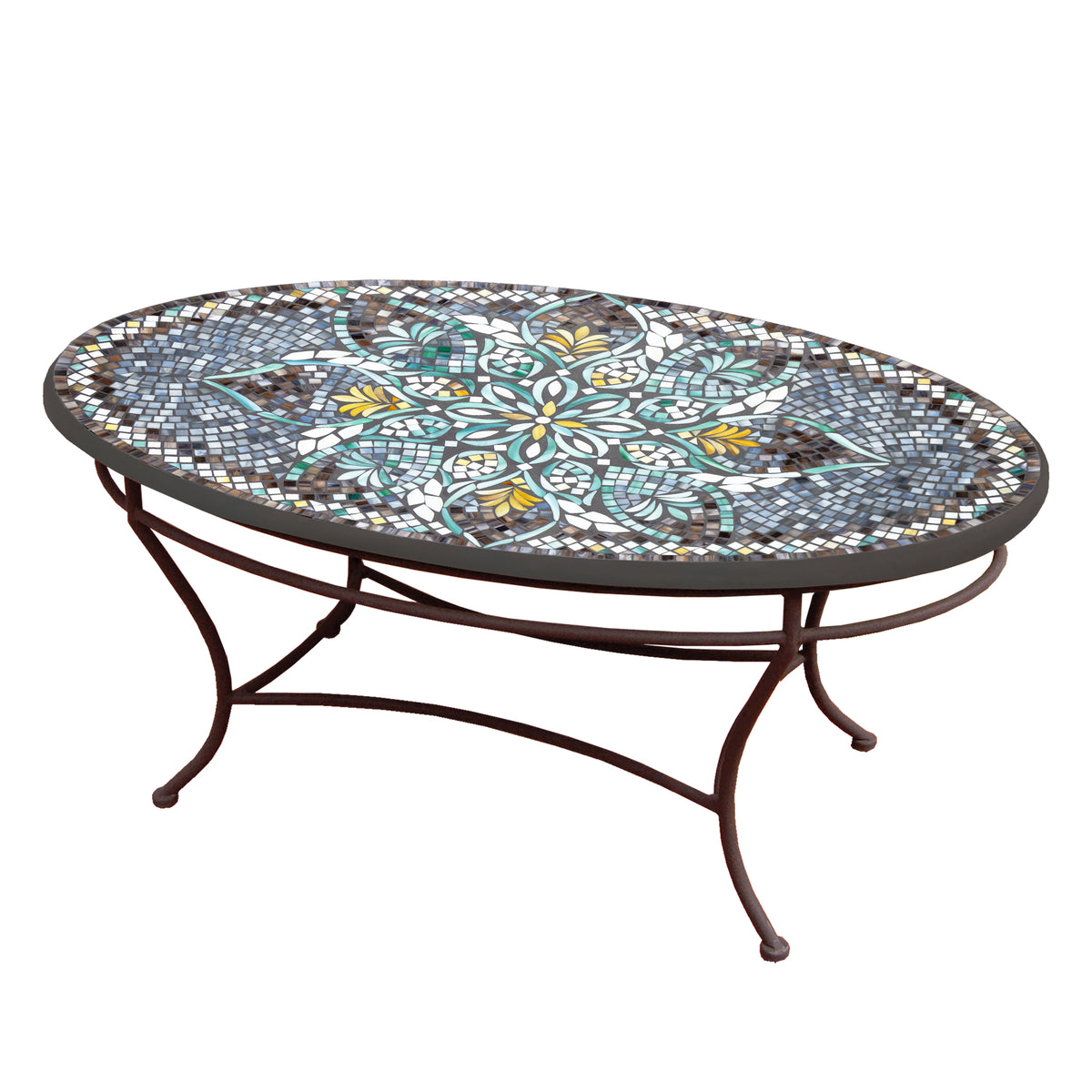 Ojai Valley Mosaic Coffee Table - Oval