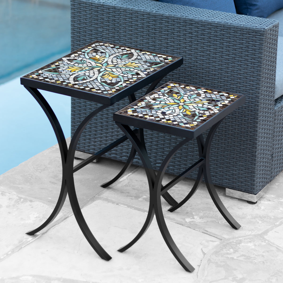 Ojai Valley Mosaic Nesting Tables