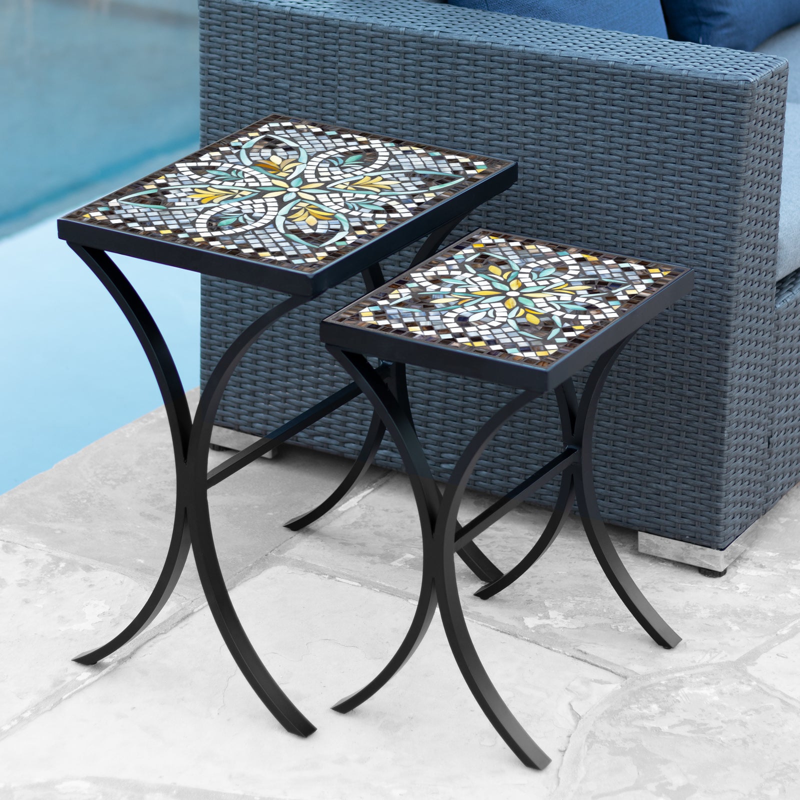 Ojai Valley Mosaic Nesting Tables