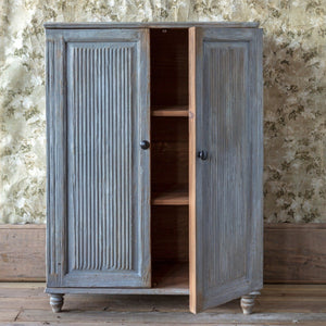 Painted Blue Hall Cabinet