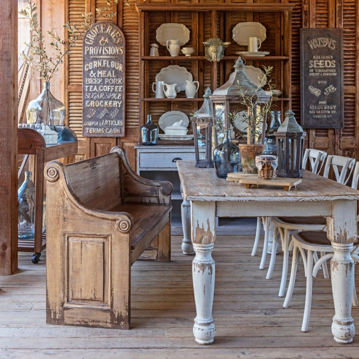 Old Pine Chapel Bench