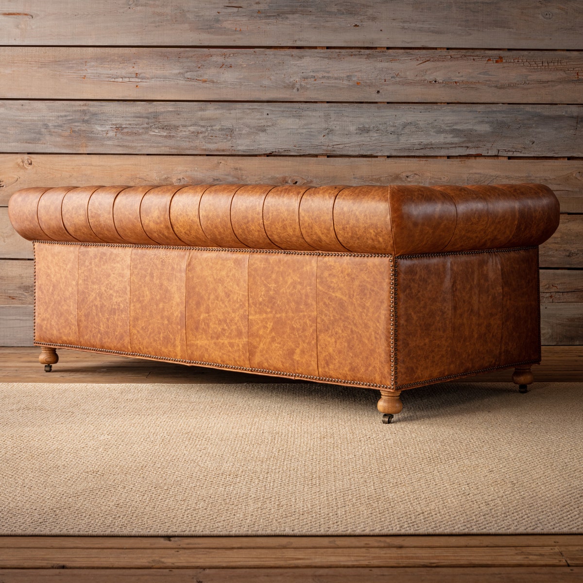 Kingswell Distressed Leather Chesterfield Sofa