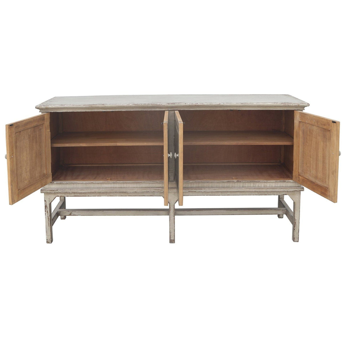 Greystone Hall Sideboard – Elegant Weathered Wood Console Cabinet ...