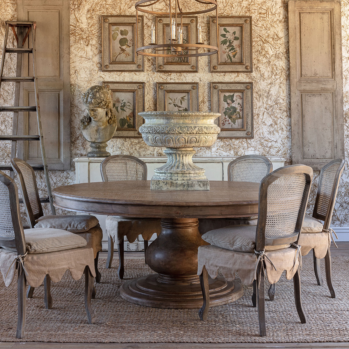 Petticoat Cane-Back Dining Chair