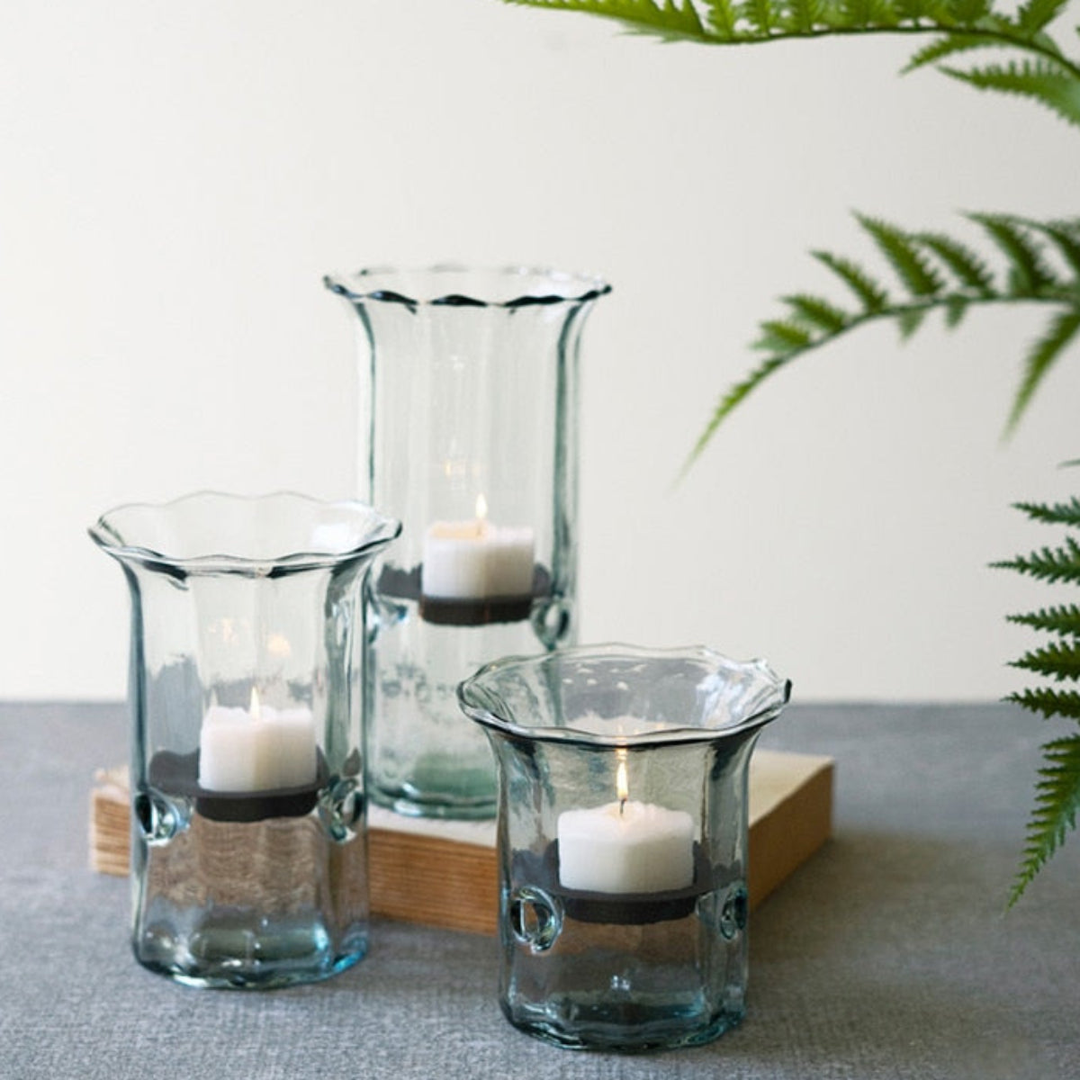 Ribbed Votive Cylinders (Set-3)