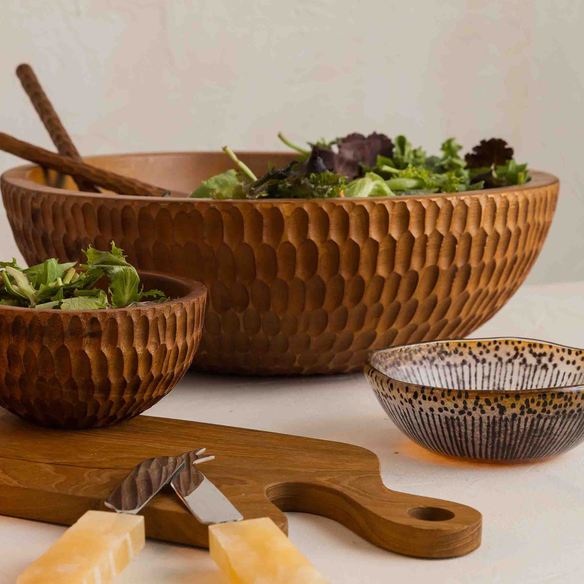 Rocklynn Hand-Carved Serving Bowl