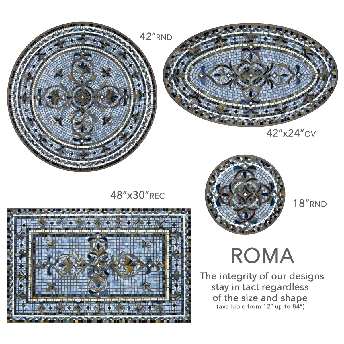 Roma Mosaic Plant Stands