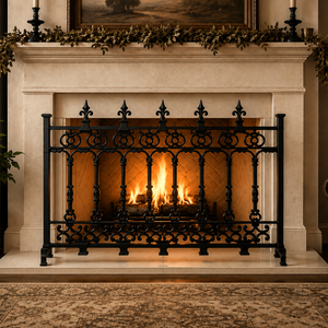 Romanesque French Fireplace Screen - (41x40 & 50x40)