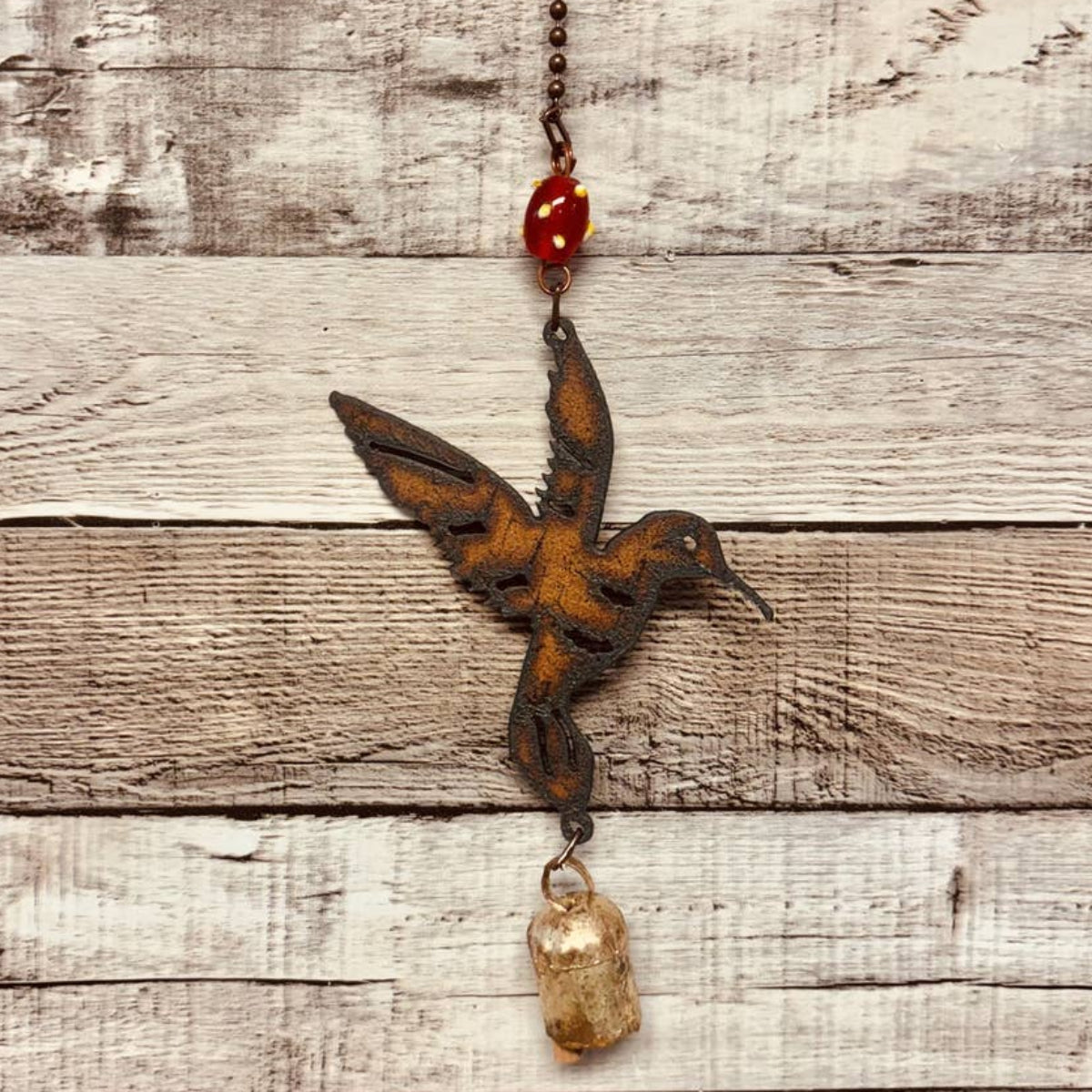 Rustic Hummingbird Bell Chime