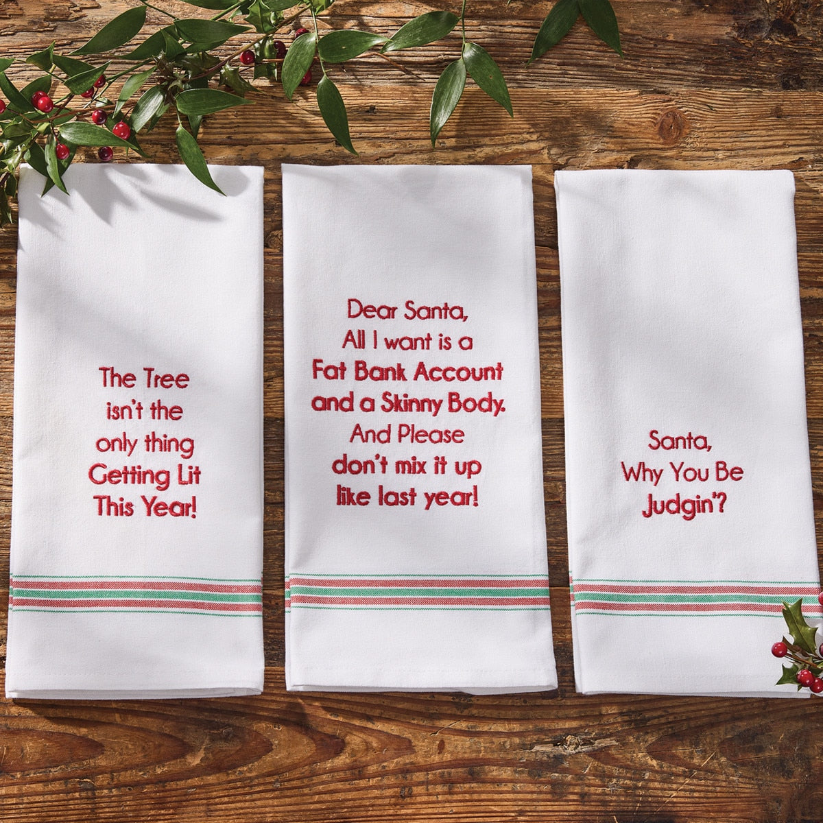 Santa Sass Dish Towel Set
