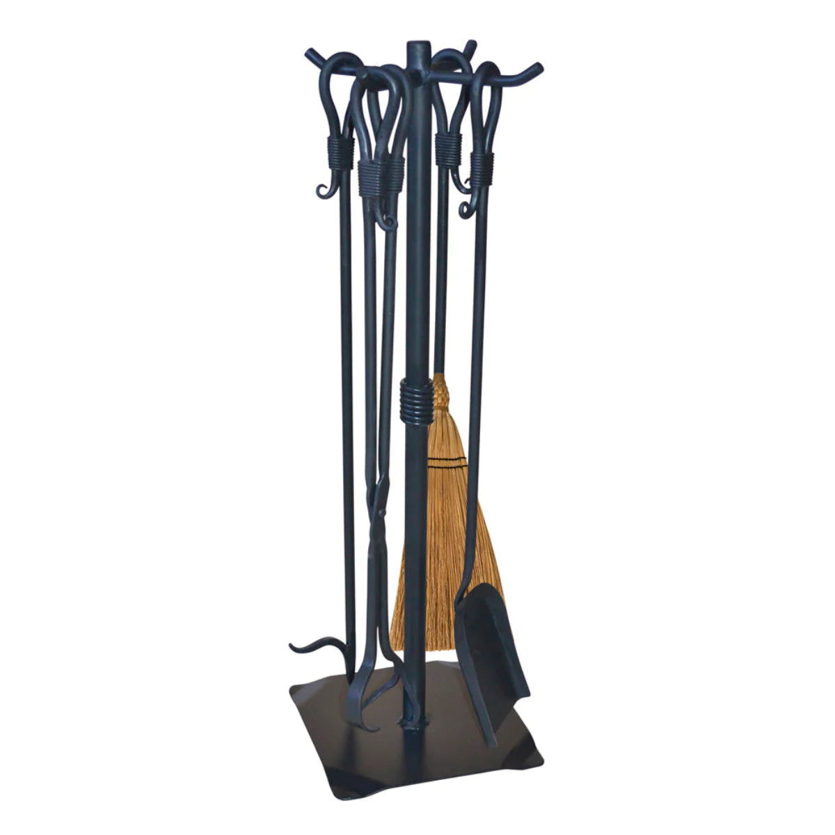 Shepherd’s Crook Iron Fireplace Tool Set
