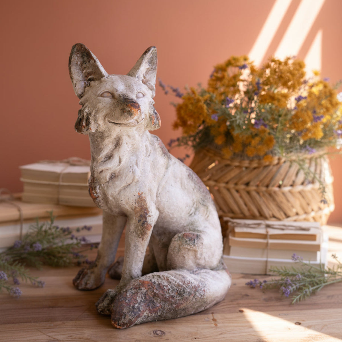Sitting Fox Sculpture