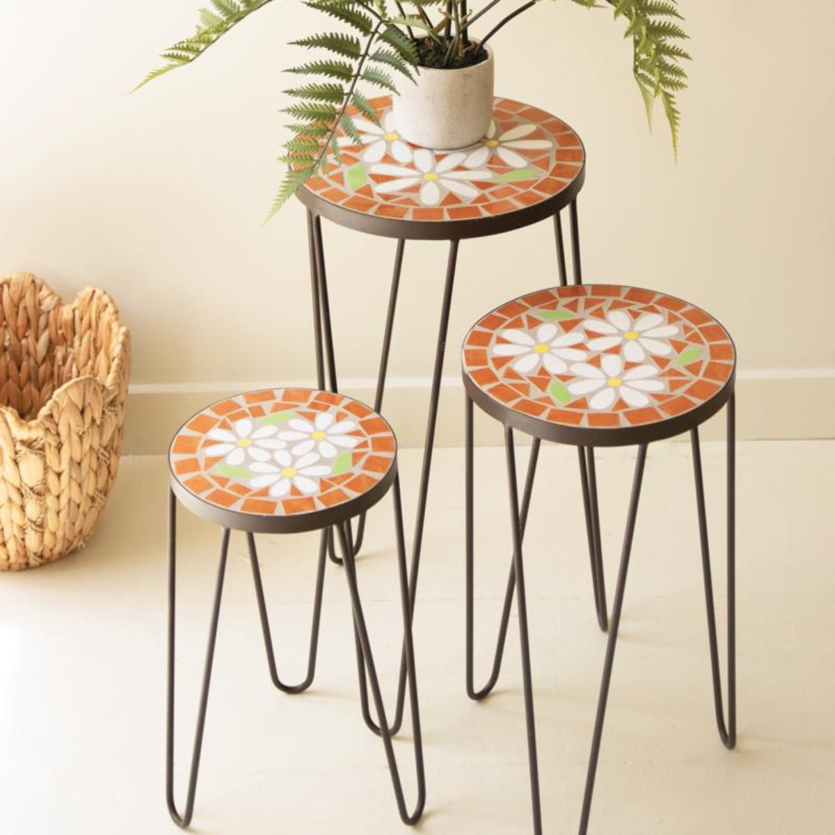 Solara Mosaic Nesting Accent Tables