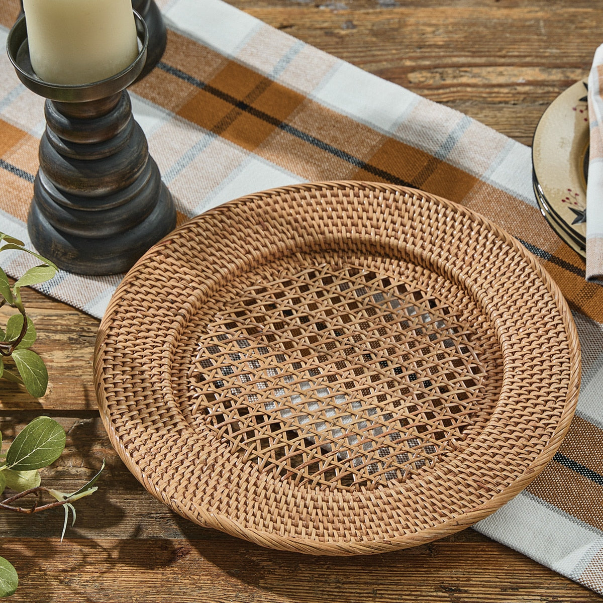 Soren Cane Weave Rattan Charger