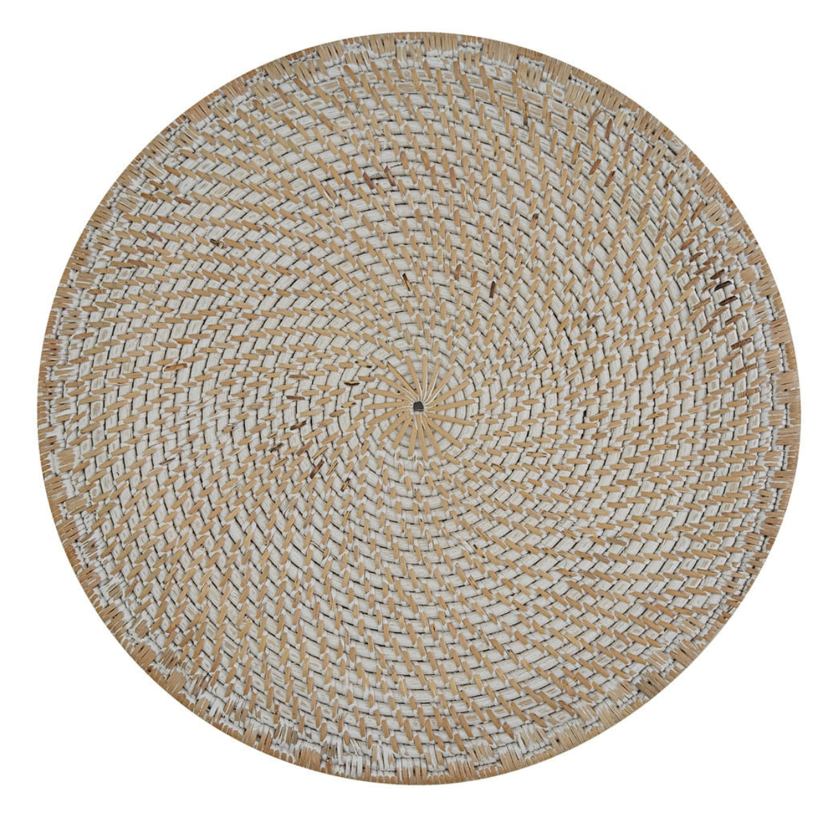 Tavira Handwoven Rattan Placemat - Oyster