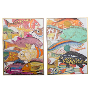The Coral Current – Colorful Fish Oil Paintings