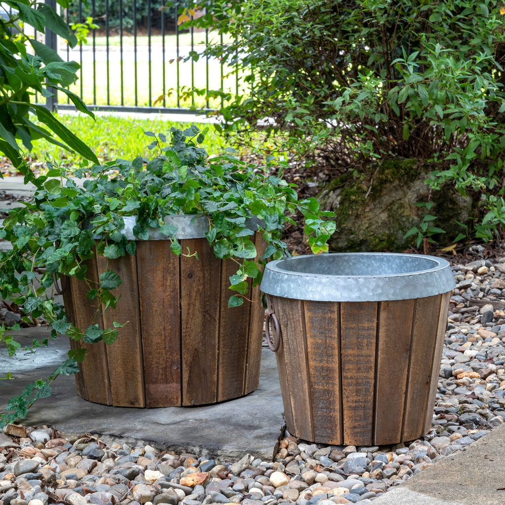 timber plant pot Tin & Timber Planters