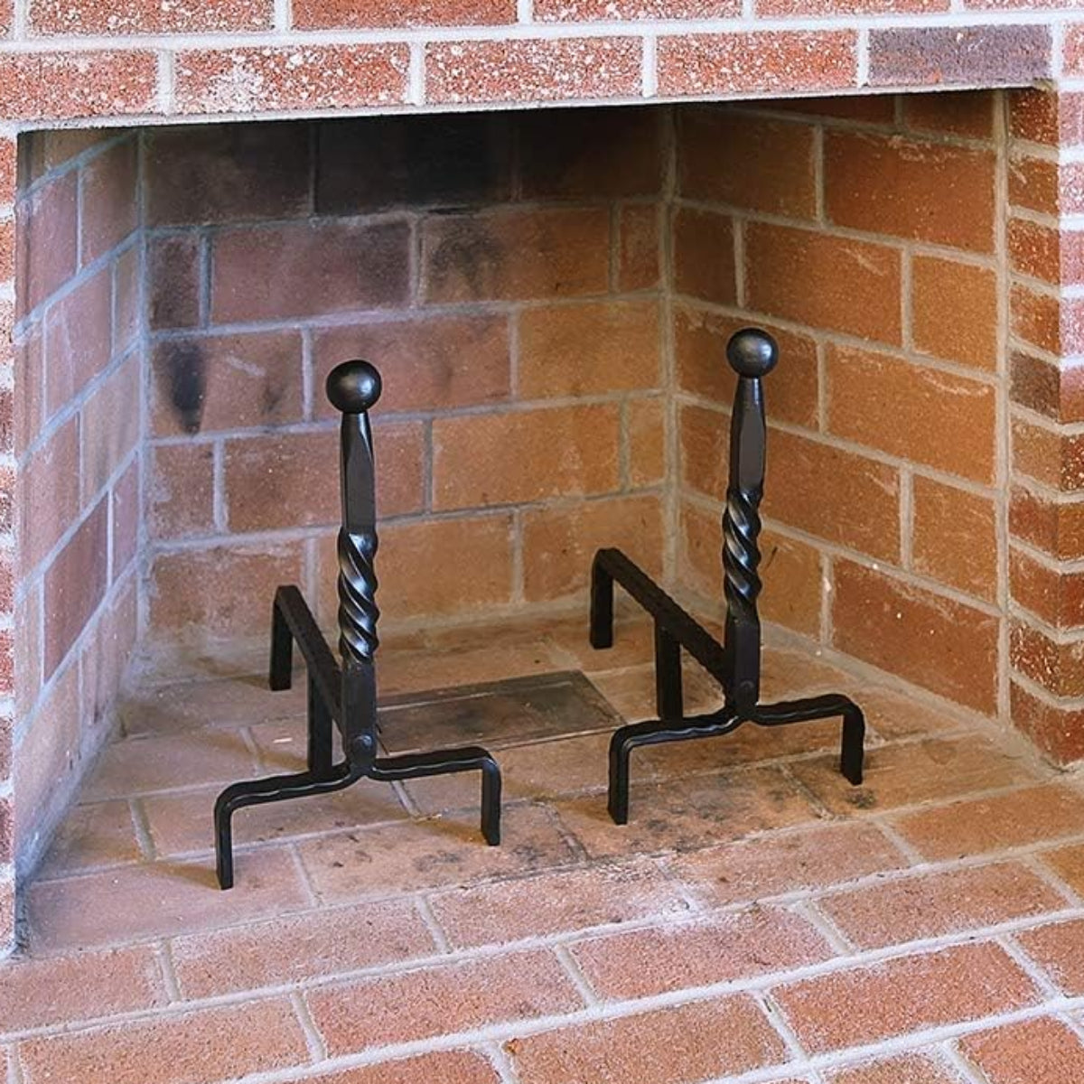 Twist & Ball Andirons - Pair