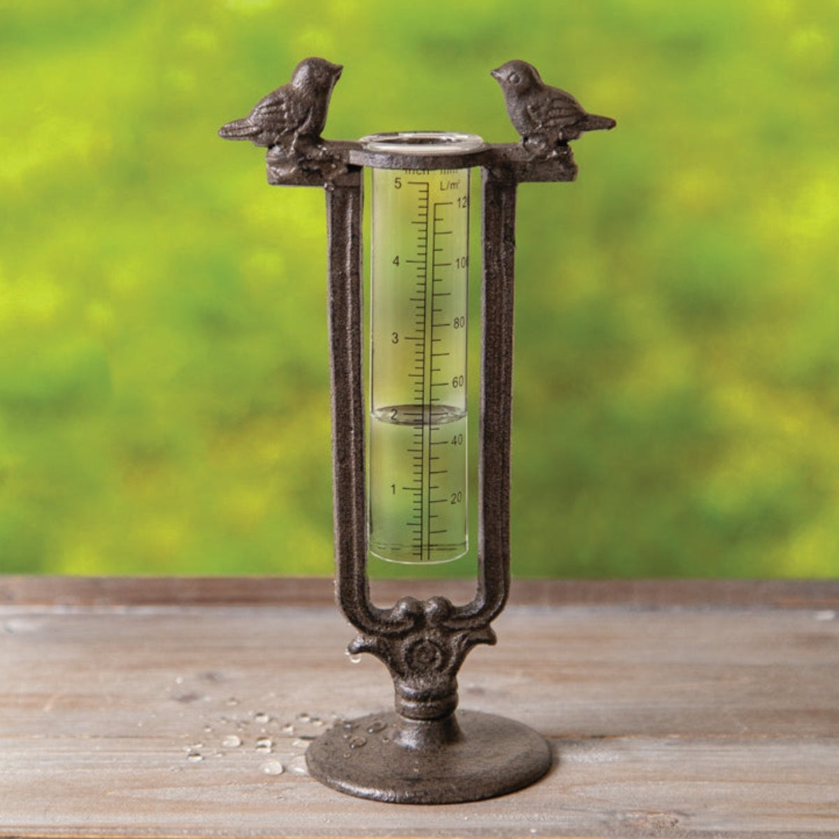 Two Birds Tabletop Rain Gauge