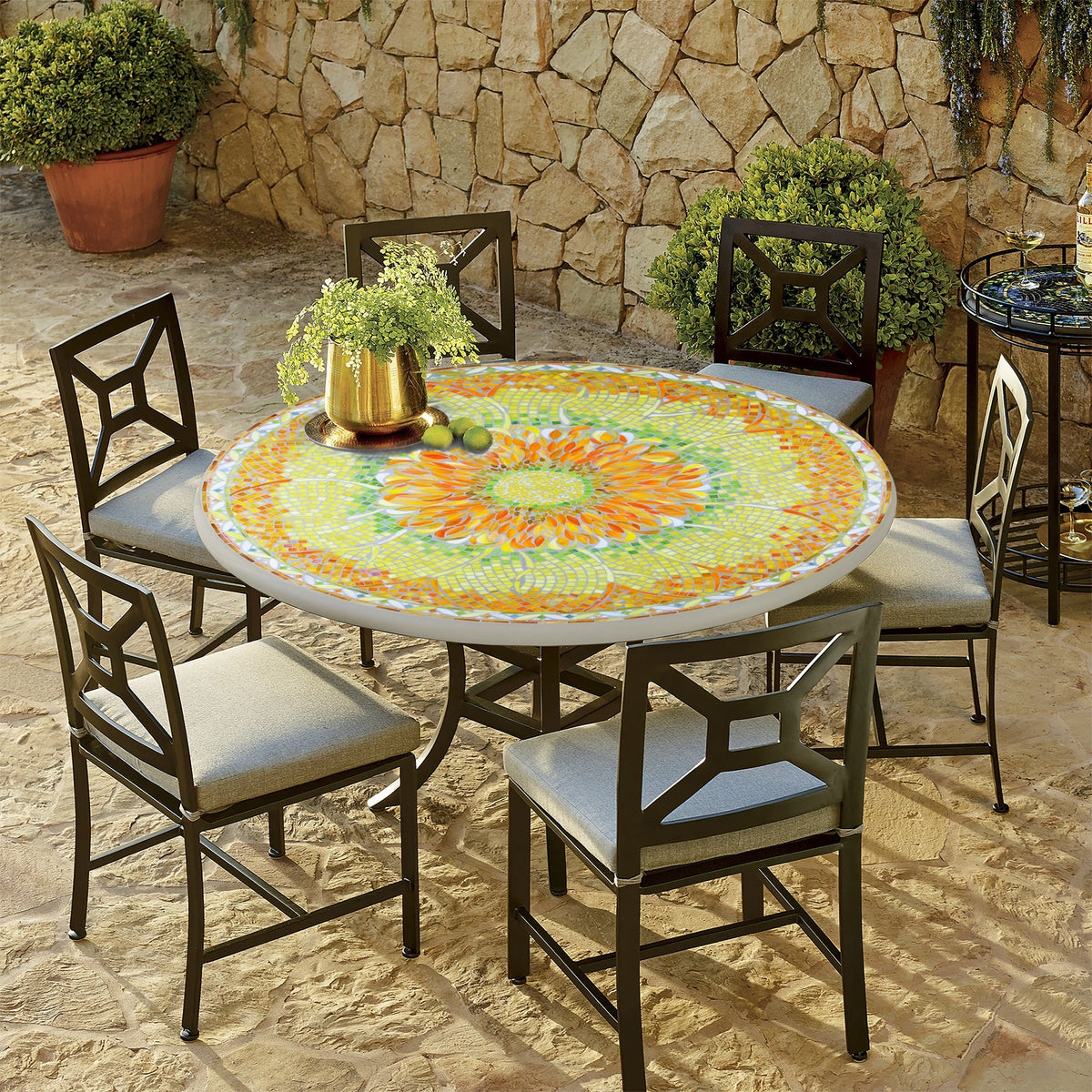 Umbria Mosaic Patio Table 48"-60"