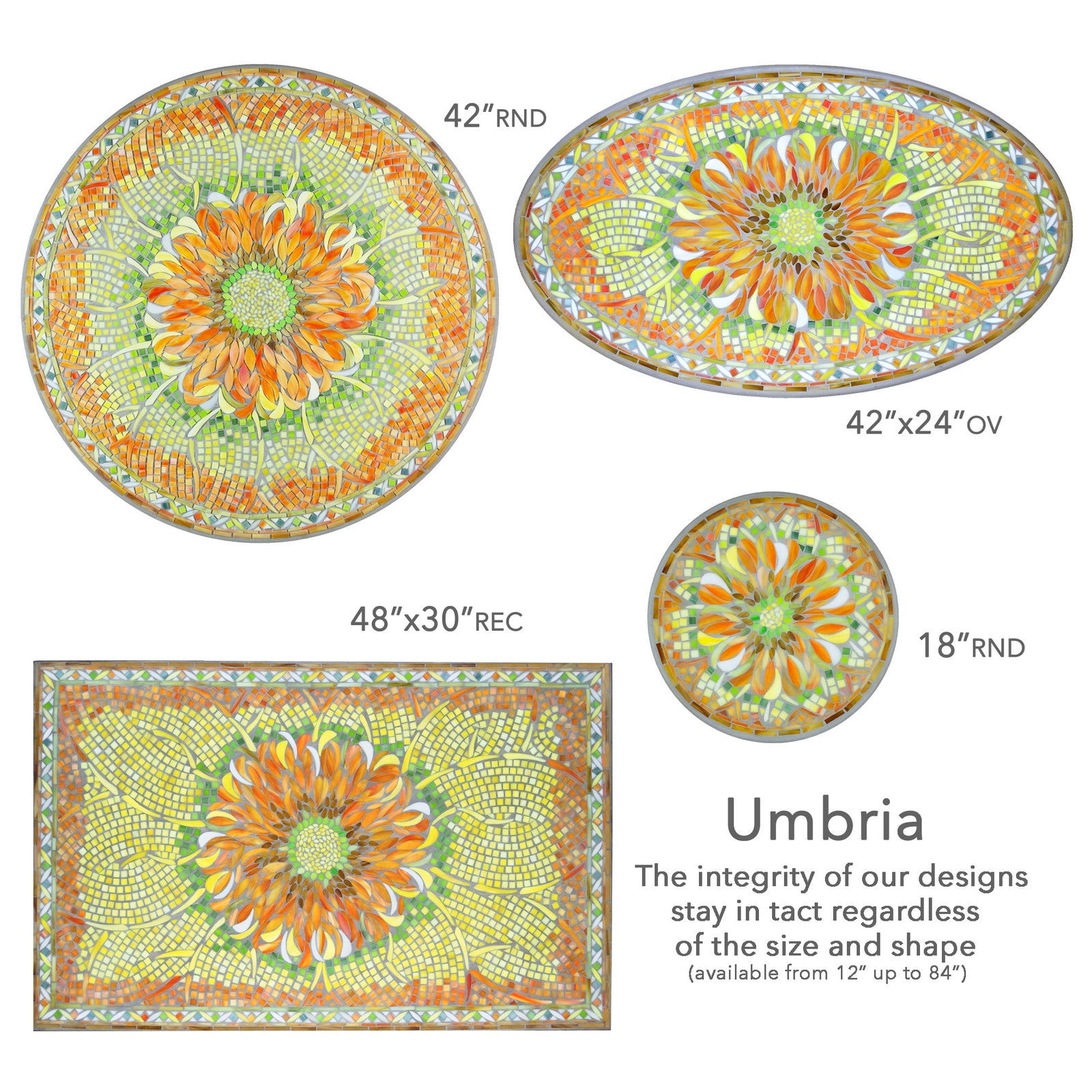 Umbria Mosaic Console Table