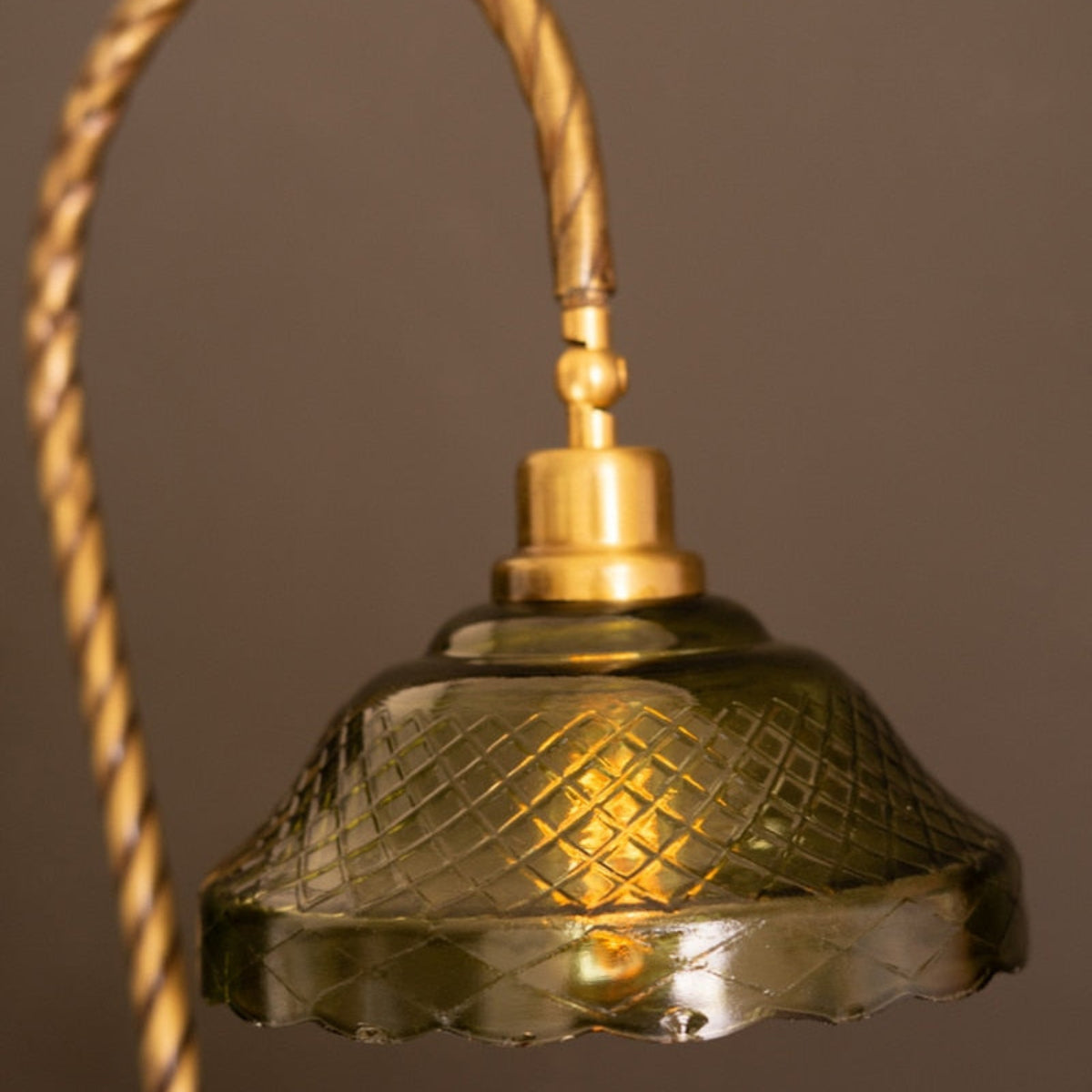 Verdant Grove Glass Table Lamp