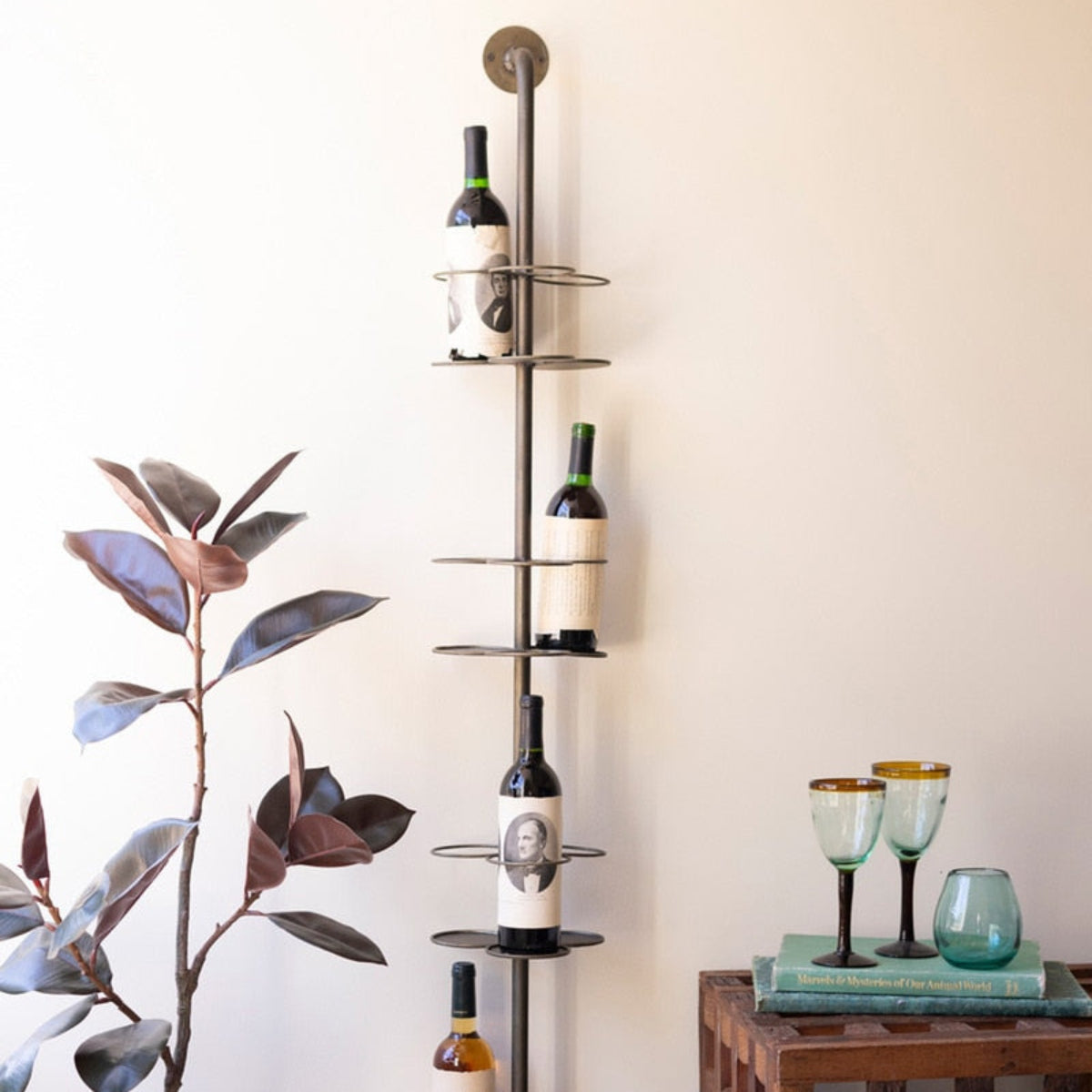 Vertical Cellar Metal Wall Wine Rack