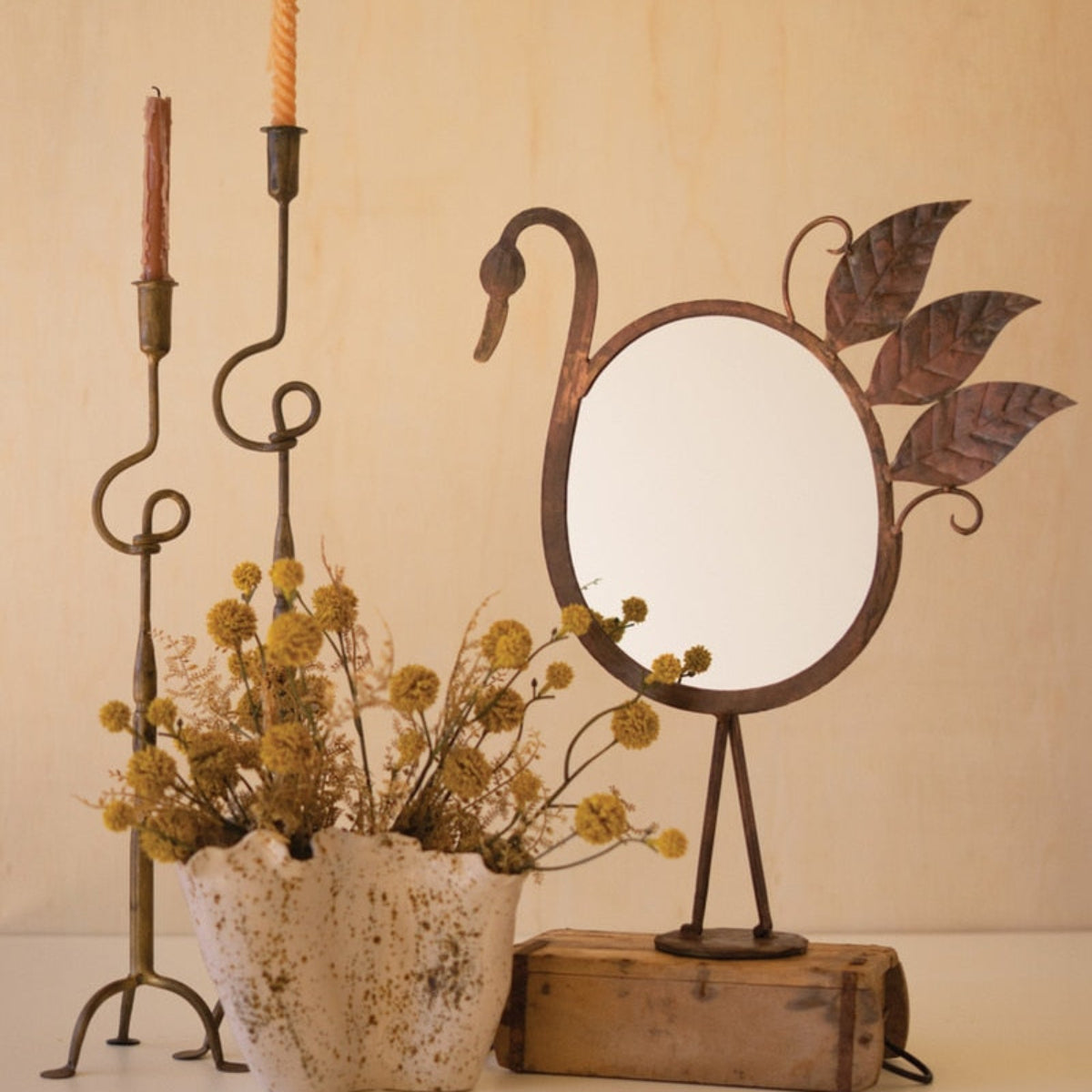 Willow Swan Tabletop Mirror