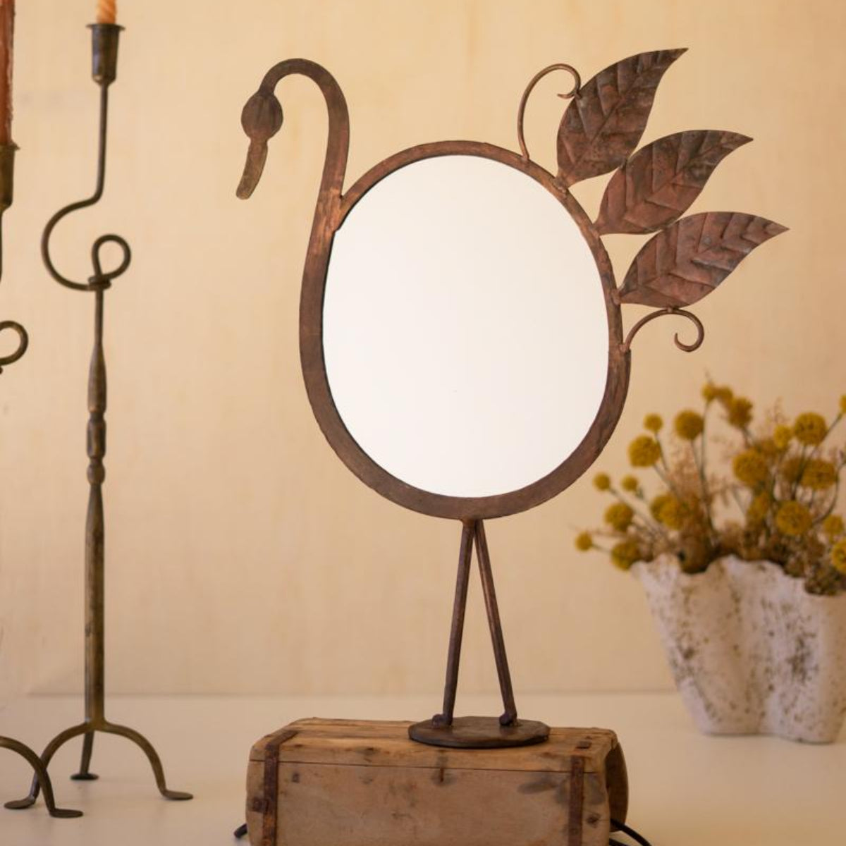 Willow Swan Tabletop Mirror