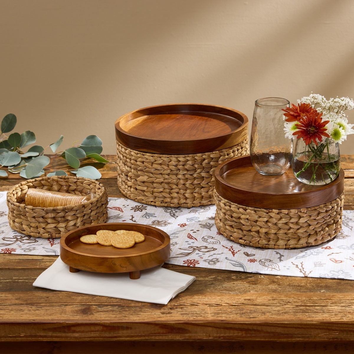 Willowcrest Stackable Woven Storage Baskets