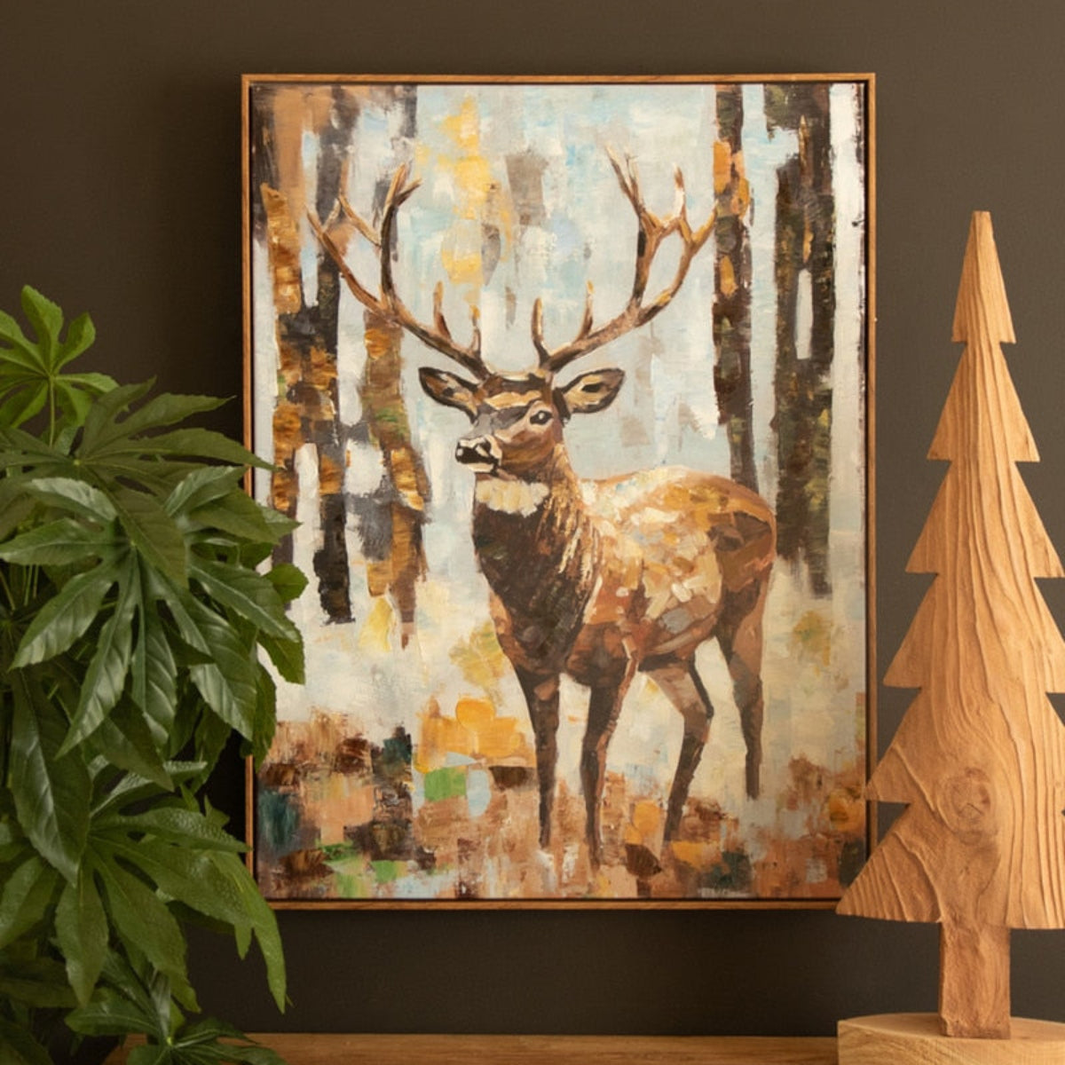 Woodland Stag Framed Wall Art