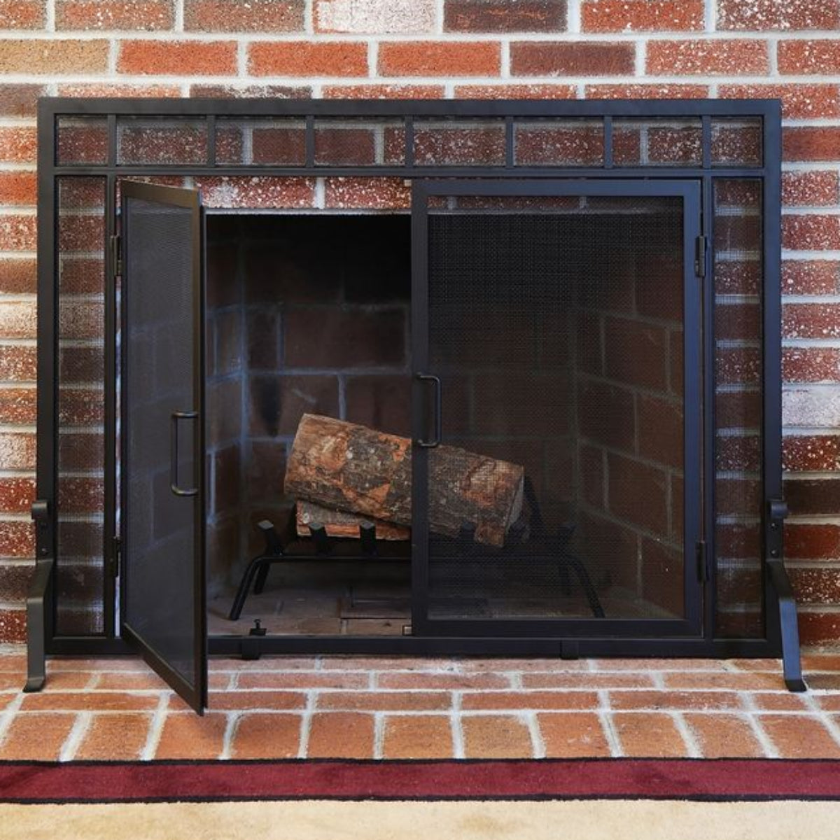 Sidelight Classic Fireplace Screen with Doors