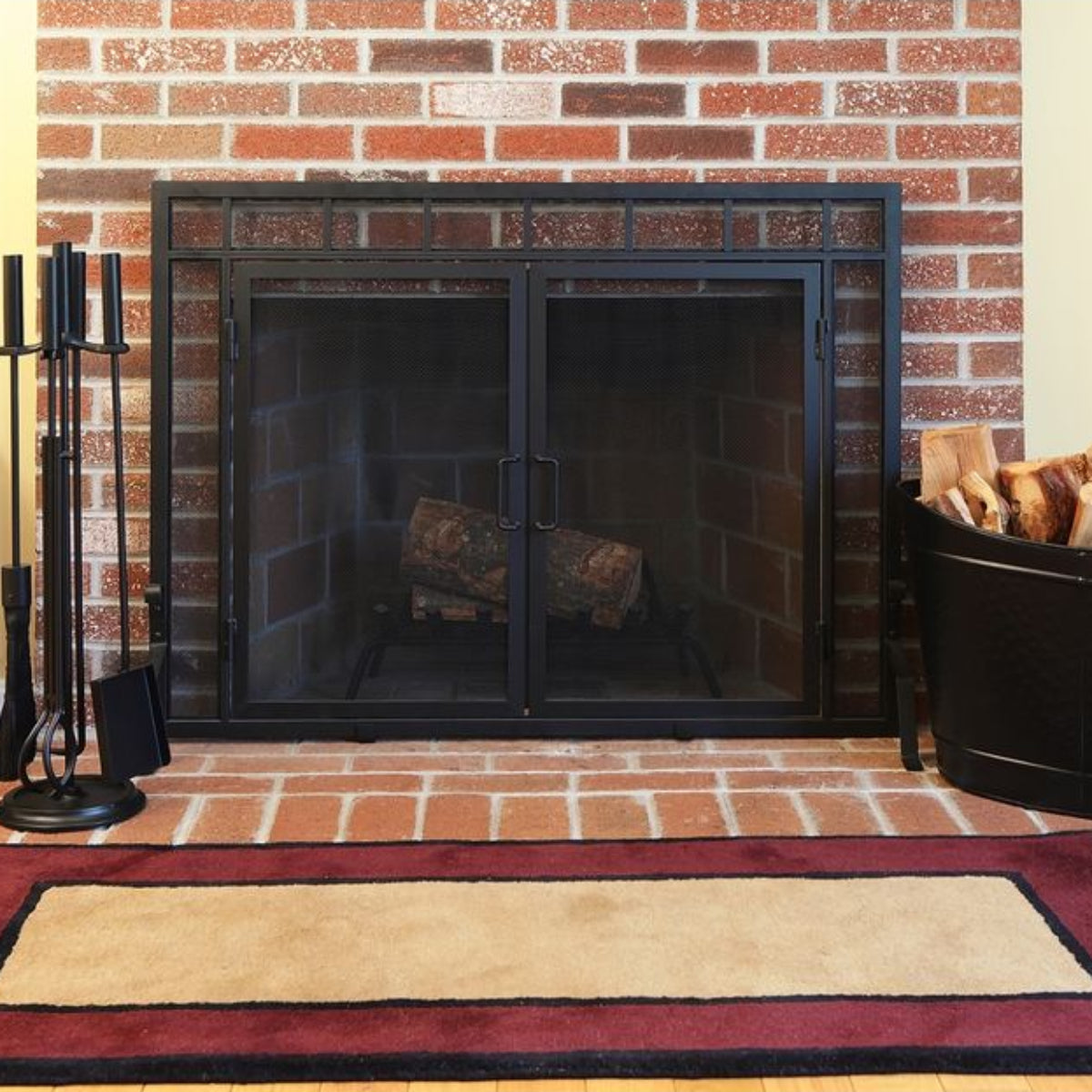 Sidelight Classic Fireplace Screen with Doors