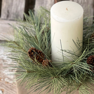 Soft Pine 10" Candle Ring