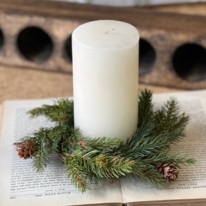 White Spruce 8" Candle Ring