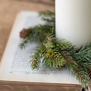 White Spruce 8" Candle Ring
