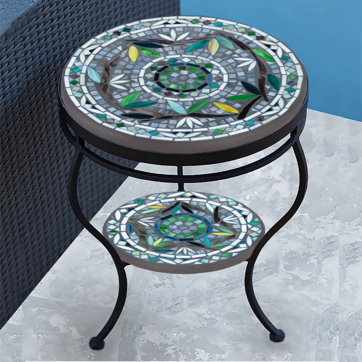 Zen Mosaic Side Table - Tiered