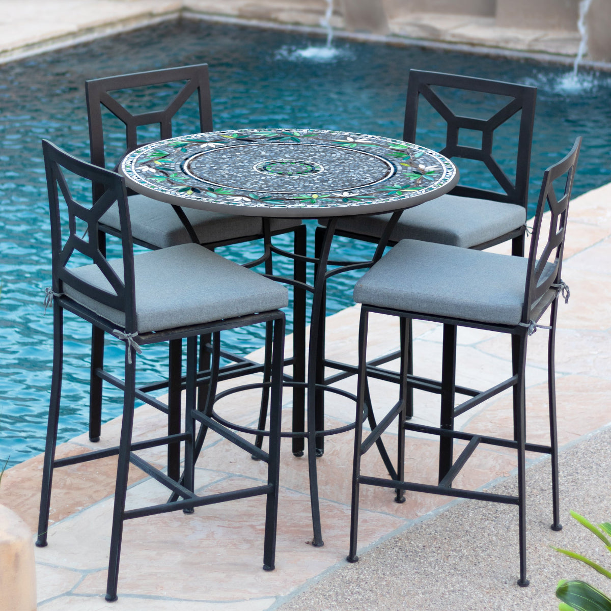 Zen Mosaic High Dining Set