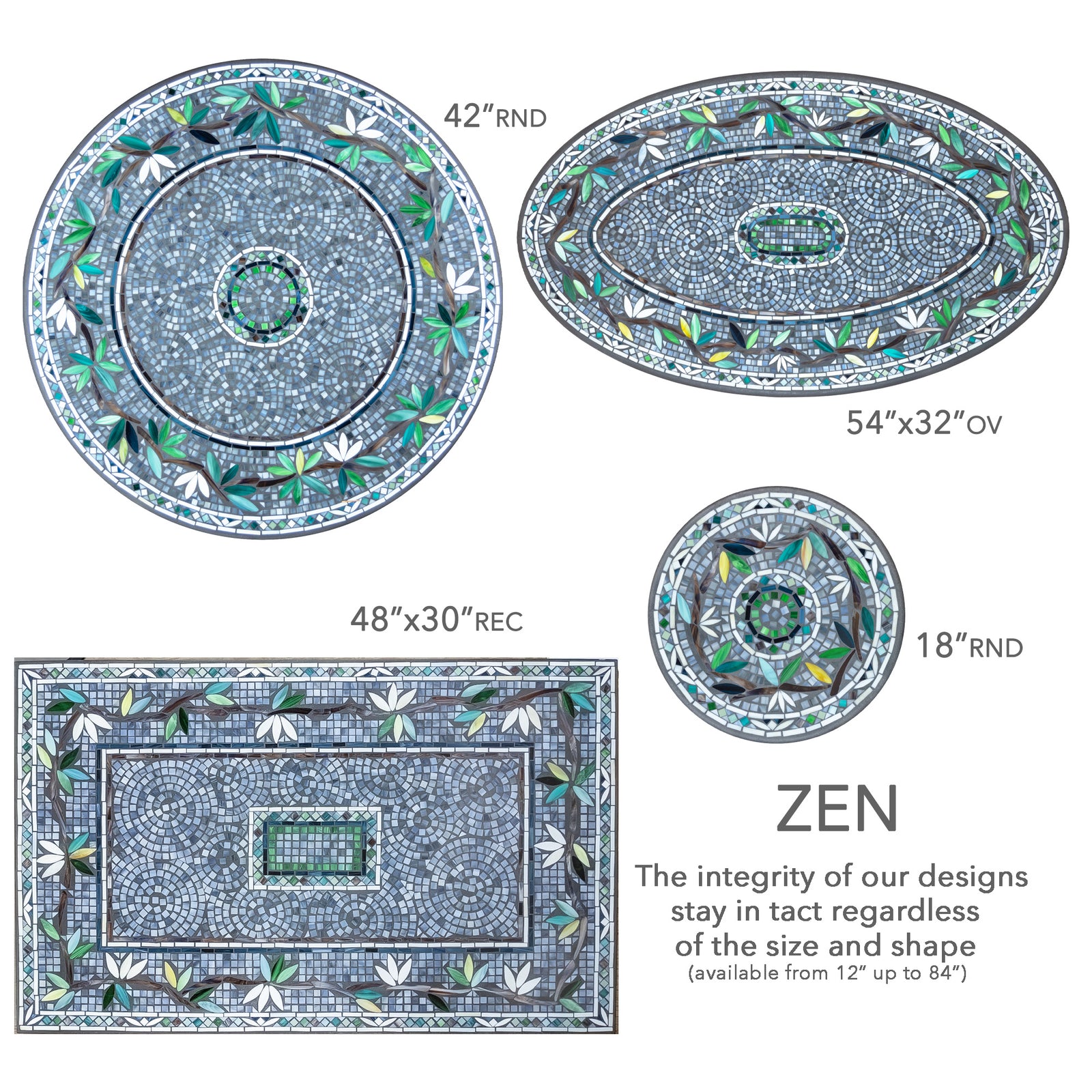 Zen Mosaic Plant Stands
