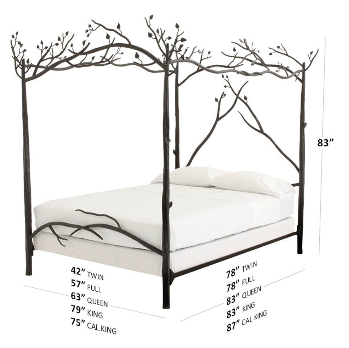 Enchanted Grove Canopy Bed Dimensions