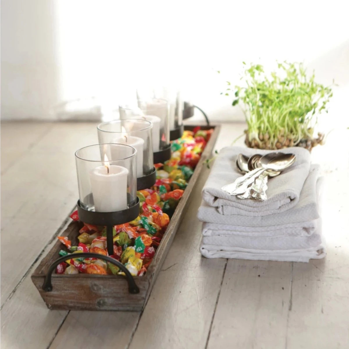 Rustic Charm Candlelight Display