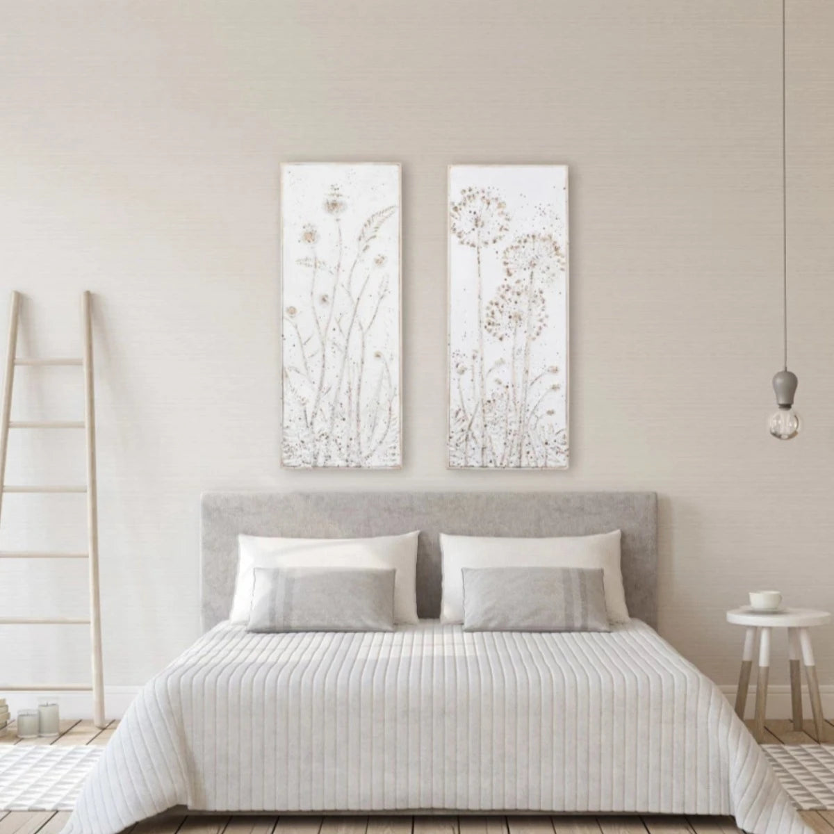 Serene Meadow Embossed Flower Plaques