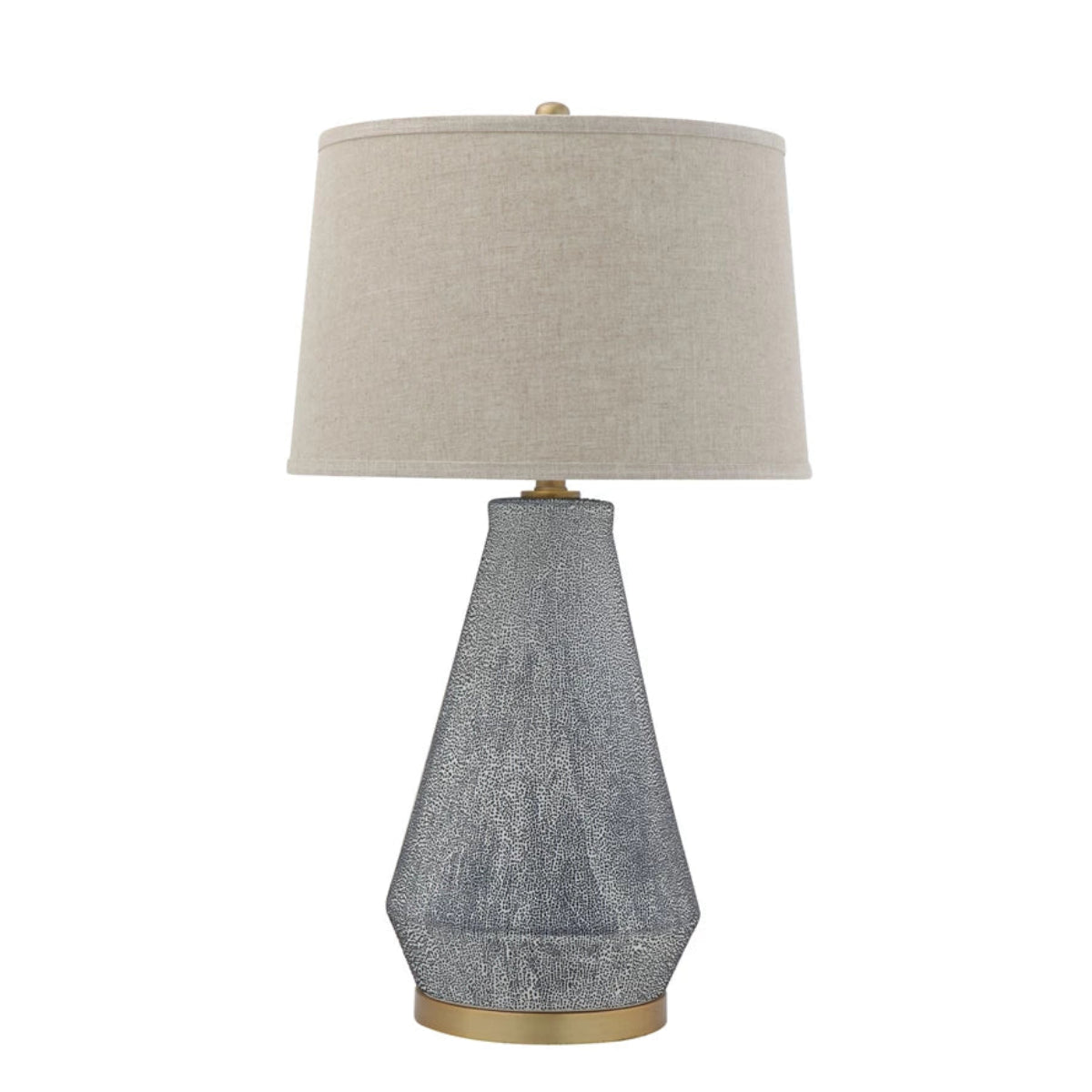Azure Bloom Textured Table Lamp